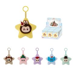 POP MART The Monsters Classic Series-Sparkly Plush Pendant Blind Box, 6PCs The Monsters Blind Box Figures, Random Design Collectible Toys Home Decorations, Holiday Birthday Gifts, Whole Set